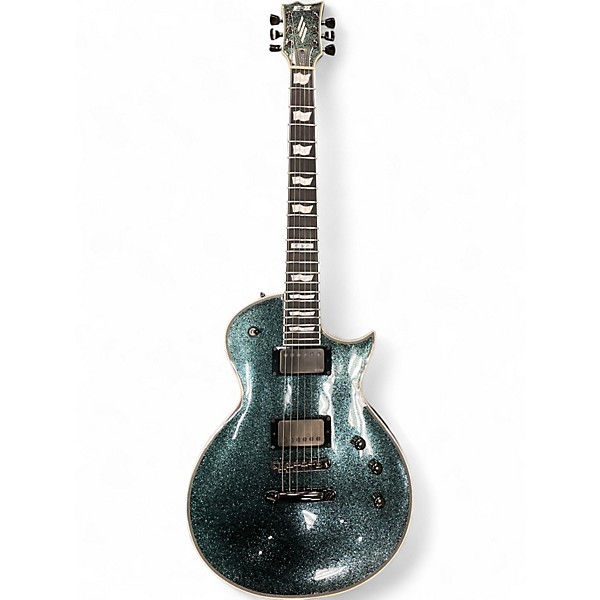 Used 2021 ESP E-II Eclipse Silver Sparkle Solid Body Electric Guitar
