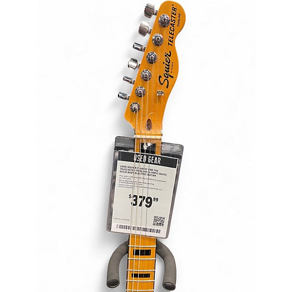Used Squier Classic Vibe 70s Telecaster Thinline Olympic White Solid Body Electric Guitar