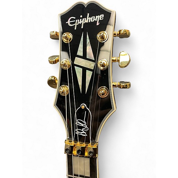 Used Epiphone Alex Lifeson Signature Les Paul Custom Wine Red Solid Body Electric Guitar