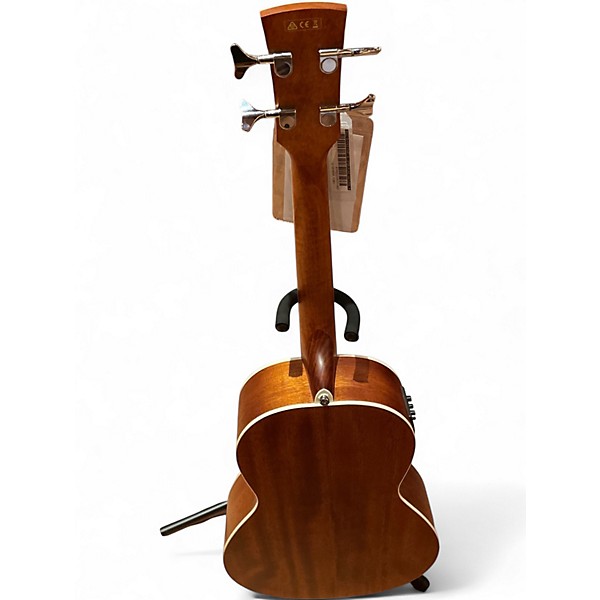 Used Ibanez PNB14E Open Pore Natural Acoustic Bass Guitar