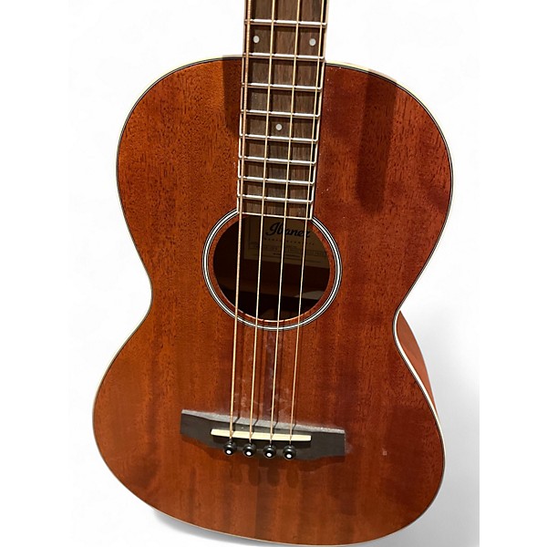 Used Ibanez PNB14E Open Pore Natural Acoustic Bass Guitar