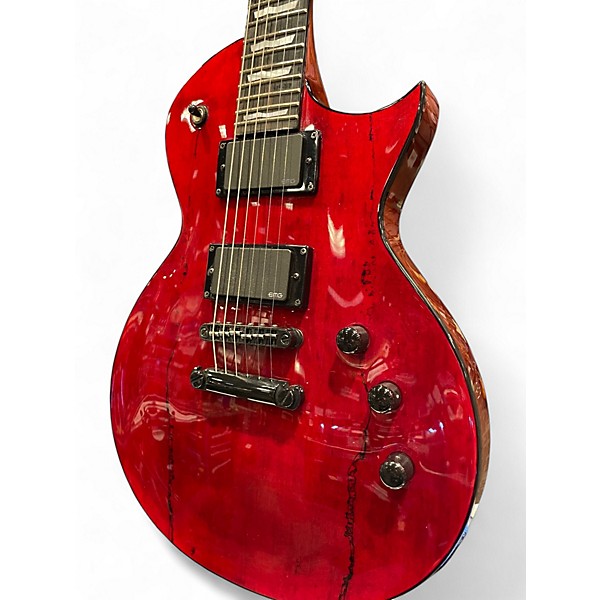 Used 2018 ESP EC1000 Deluxe Trans Red Solid Body Electric Guitar