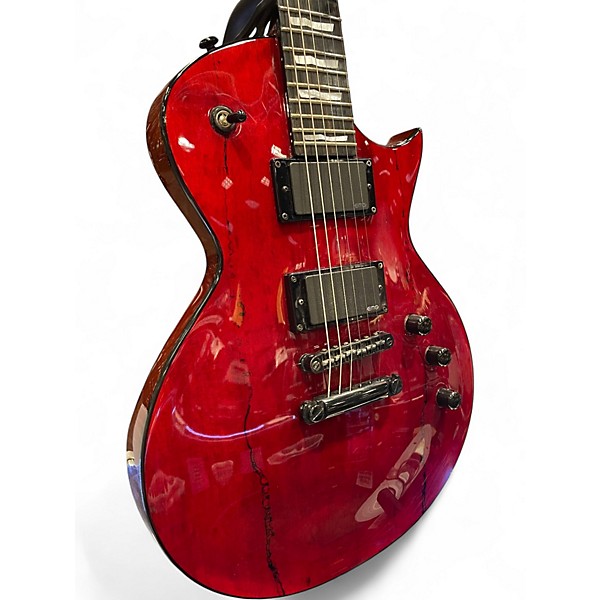 Used 2018 ESP EC1000 Deluxe Trans Red Solid Body Electric Guitar