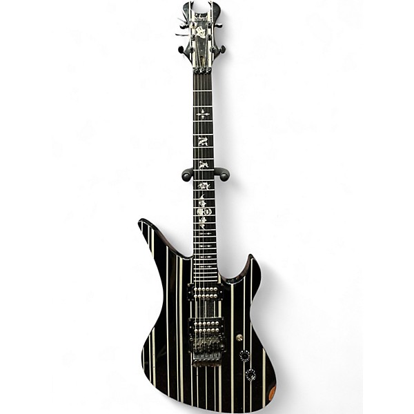 Used Schecter Guitar Research Synyster Gates Signature Custom Black and White Solid Body Electric Guitar
