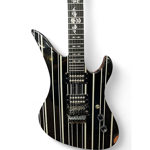 Used Schecter Guitar Research Synyster Gates Signature Custom Black and White Solid Body Electric Guitar