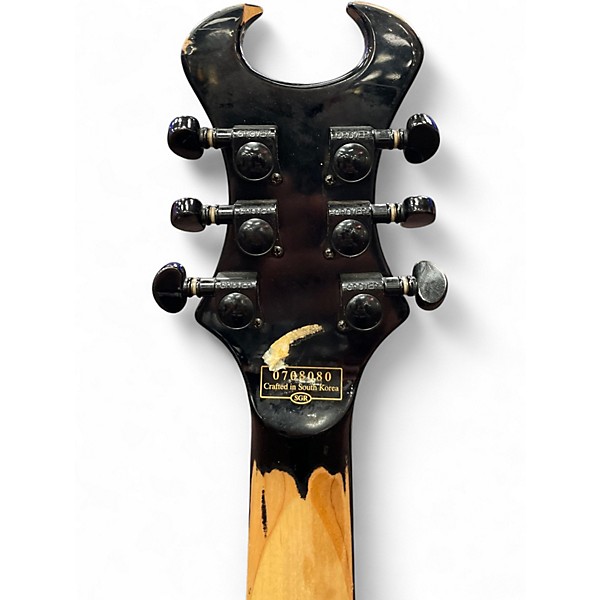Used Schecter Guitar Research Synyster Gates Signature Custom Black and White Solid Body Electric Guitar