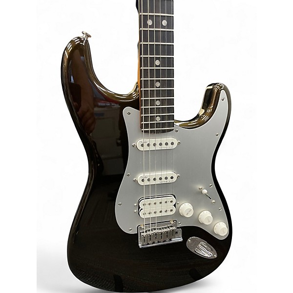 Used Fender AMERICAN ULTRA II STRATOCASTER HSS Metallic Black Solid Body Electric Guitar