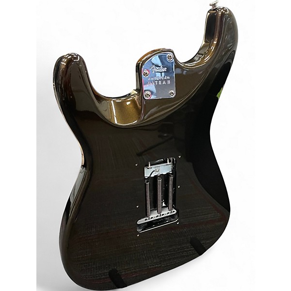 Used Fender AMERICAN ULTRA II STRATOCASTER HSS Metallic Black Solid Body Electric Guitar