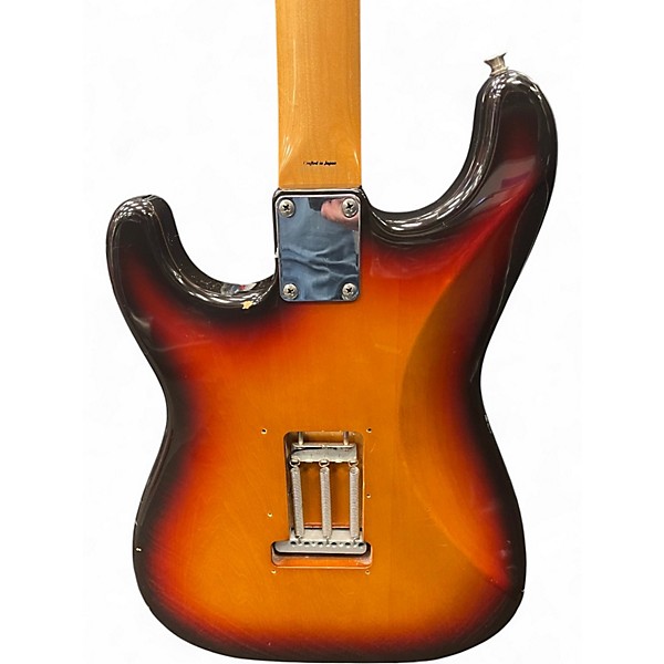 Vintage 1990s Fender Standard Stratocaster 3 Tone Sunburst Solid Body Electric Guitar