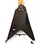 Used Schecter Guitar Research Diamond Series Monster Energy Flying V Satin Black Solid Body Electric Guitar