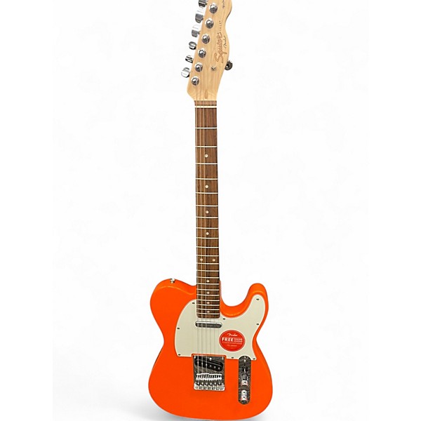 Used Squier Affinity Telecaster Orange Solid Body Electric Guitar