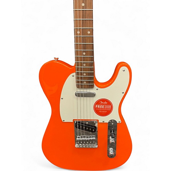 Used Squier Affinity Telecaster Orange Solid Body Electric Guitar