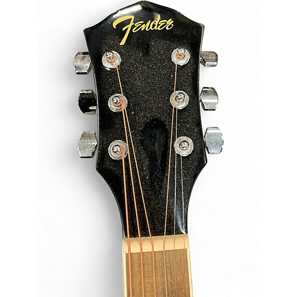 Used Fender FA125CE Black Acoustic Electric Guitar