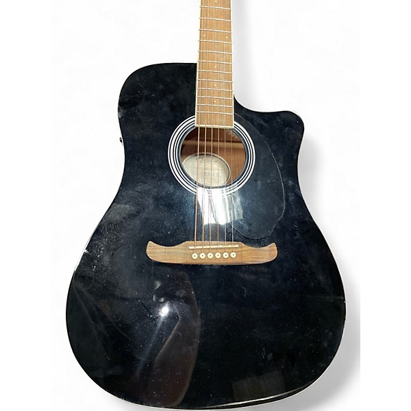 Used Fender FA125CE Black Acoustic Electric Guitar