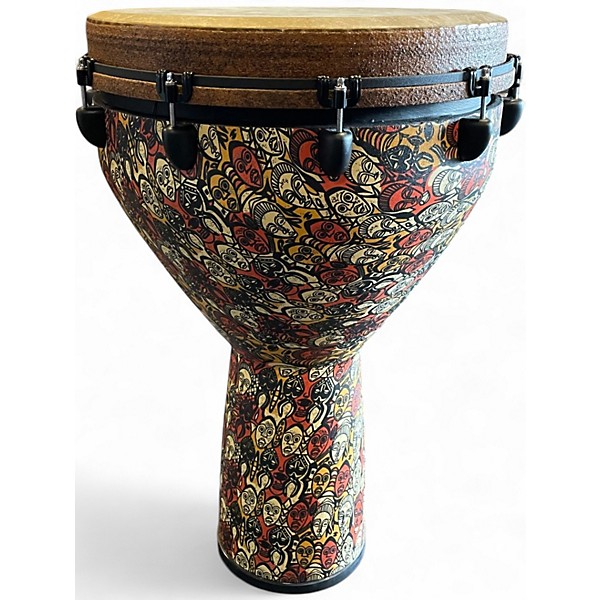 Used Remo Mondo Designer Series Key-Tuned Djembe Multi-Mask 28x18 in Djembe
