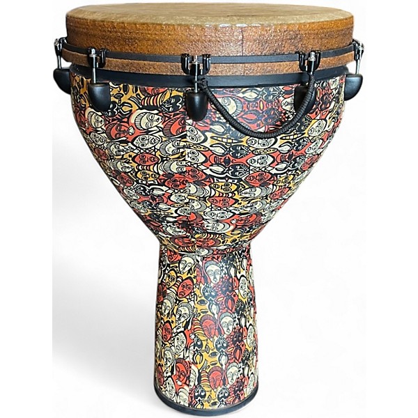 Used Remo Mondo Designer Series Key-Tuned Djembe Multi-Mask 28x18 in Djembe