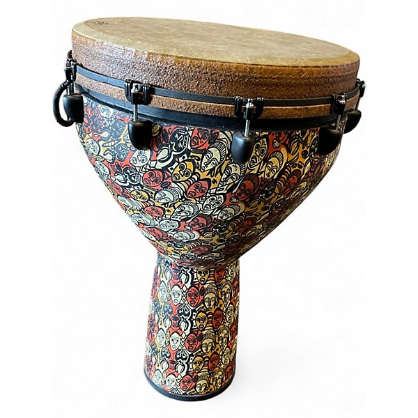 Used Remo Mondo Designer Series Key-Tuned Djembe Multi-Mask 28x18 in Djembe
