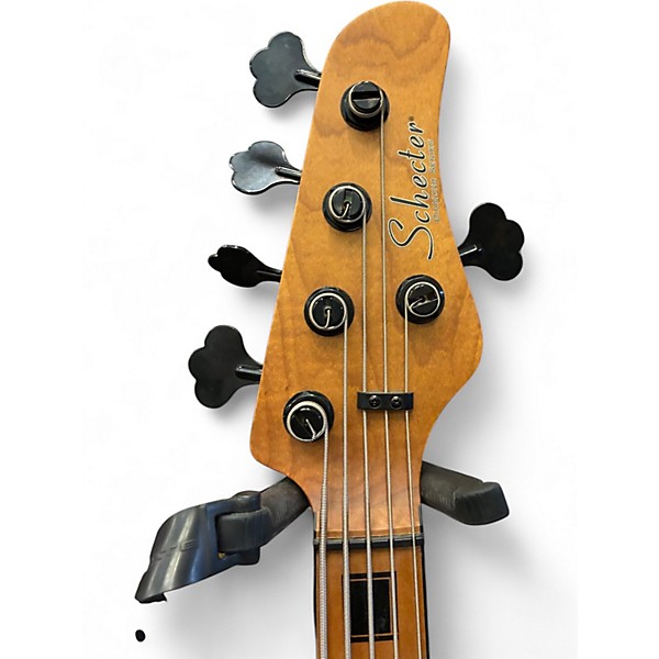 Used Schecter Guitar Research Model T 5 Natural Electric Bass Guitar