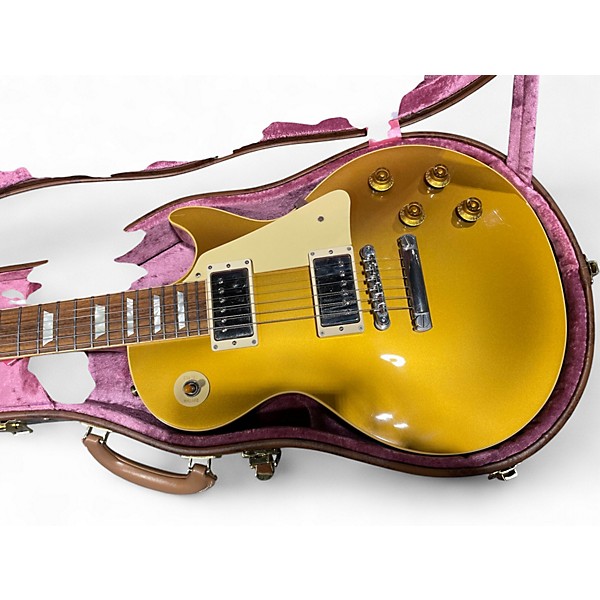 Used 2018 Gibson LES PAUL HISTORIC VOS Gold Top Solid Body Electric Guitar