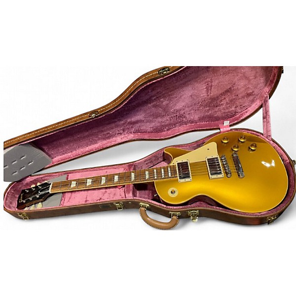 Used 2018 Gibson LES PAUL HISTORIC VOS Gold Top Solid Body Electric Guitar