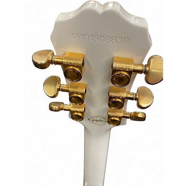 Used Epiphone Les Paul Custom Pro Alpine White Solid Body Electric Guitar