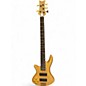 Used Schecter Guitar Research Stiletto Custom 5 String Left Hand Natural Electric Bass Guitar thumbnail