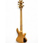 Used Schecter Guitar Research Stiletto Custom 5 String Left Hand Natural Electric Bass Guitar