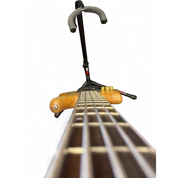 Used Schecter Guitar Research Stiletto Custom 5 String Left Hand Natural Electric Bass Guitar