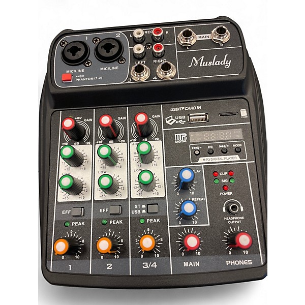 Used Muslady 4 channel mixing console Powered Mixer