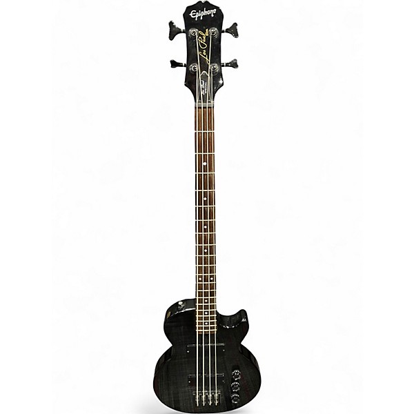 Used Epiphone Les Paul Special 4-String Trans Black Electric Bass Guitar