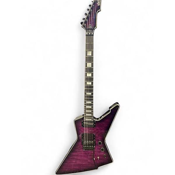 Used Schecter Guitar Research Diamond Series PT Trans Purple Solid Body Electric Guitar