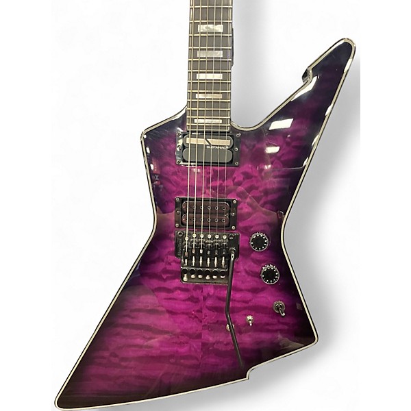 Used Schecter Guitar Research Diamond Series PT Trans Purple Solid Body Electric Guitar