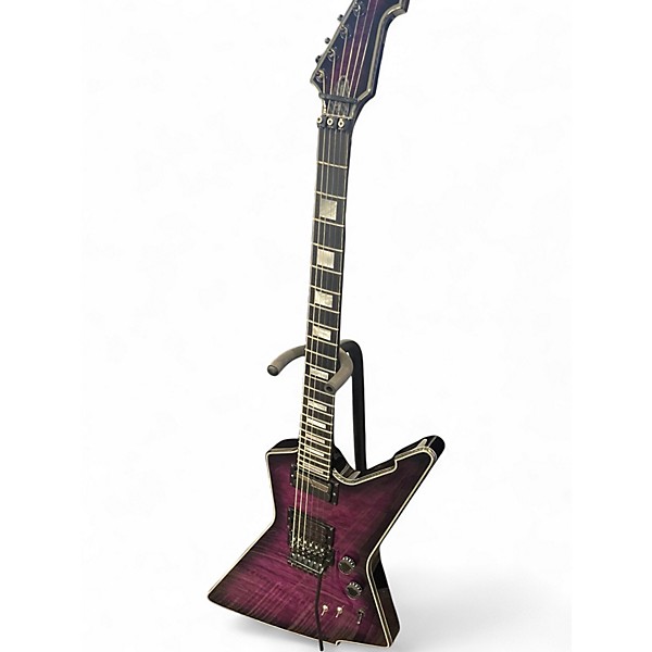 Used Schecter Guitar Research Diamond Series PT Trans Purple Solid Body Electric Guitar