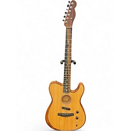 Used Fender Acoustasonic Player Telecaster Wood Grain Acoustic Electric Guitar