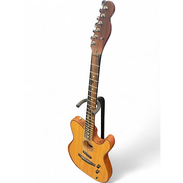 Used Fender Acoustasonic Player Telecaster Wood Grain Acoustic Electric Guitar