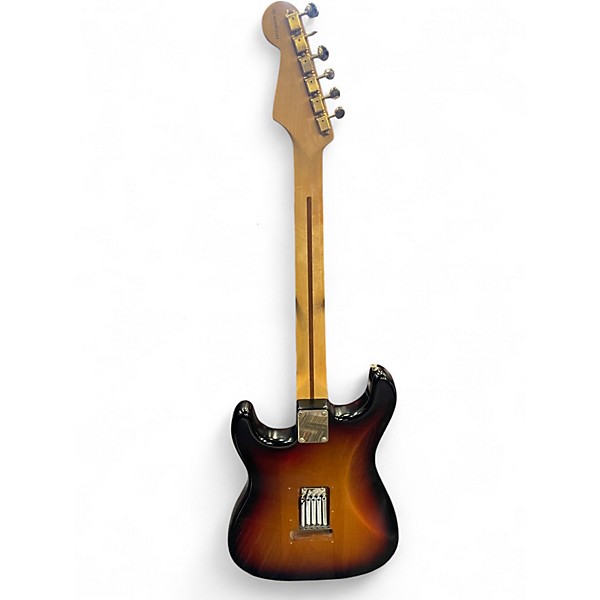 Used Fender Deluxe Players Stratocaster 2 Tone Sunburst Solid Body Electric Guitar