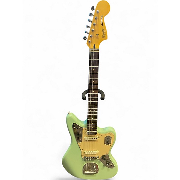Used 2010s Squier Vintage Modified Jaguar Surf Green Solid Body Electric Guitar