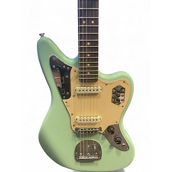 Used 2010s Squier Vintage Modified Jaguar Surf Green Solid Body Electric Guitar