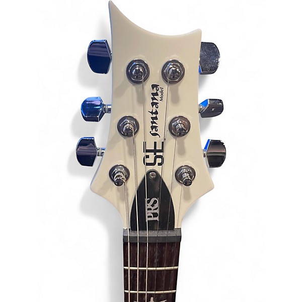 Used PRS SE Santana White Solid Body Electric Guitar
