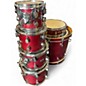 Used DW 6 Piece All Maple Shell Pack RED Drum Kit