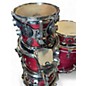 Used DW 6 Piece All Maple Shell Pack RED Drum Kit
