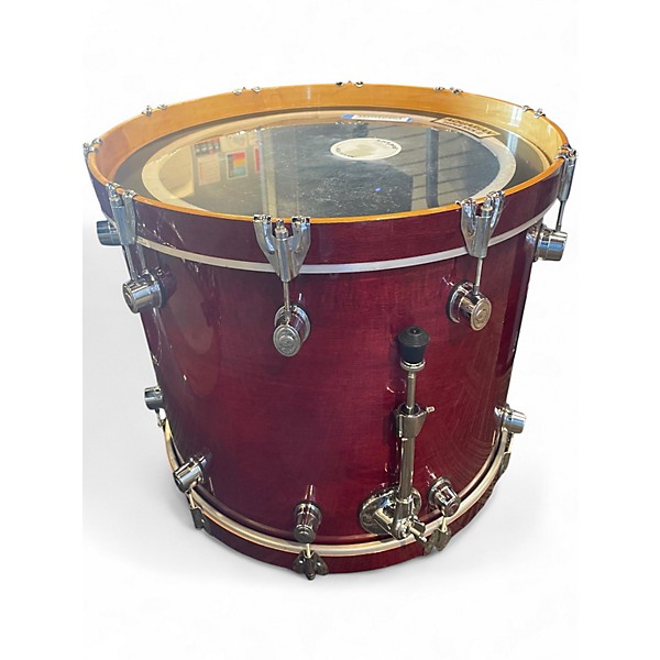 Used DW 6 Piece All Maple Shell Pack RED Drum Kit