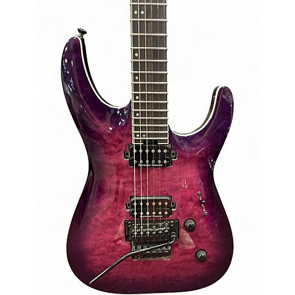 Used Jackson Pro Plus Series Dinky DKAQ TRANSPARENT PURPLE Solid Body Electric Guitar