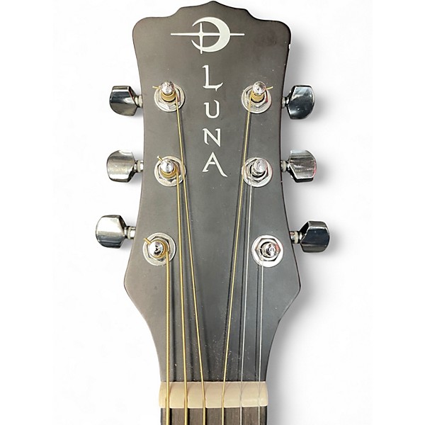 Used Luna Safari Tattoo 3/4 Size Mahogany Acoustic Guitar