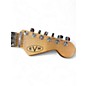 Used EVH Striped Series Frankie Red with Black and White Stripes Solid Body Electric Guitar