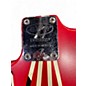 Used EVH Striped Series Frankie Red with Black and White Stripes Solid Body Electric Guitar
