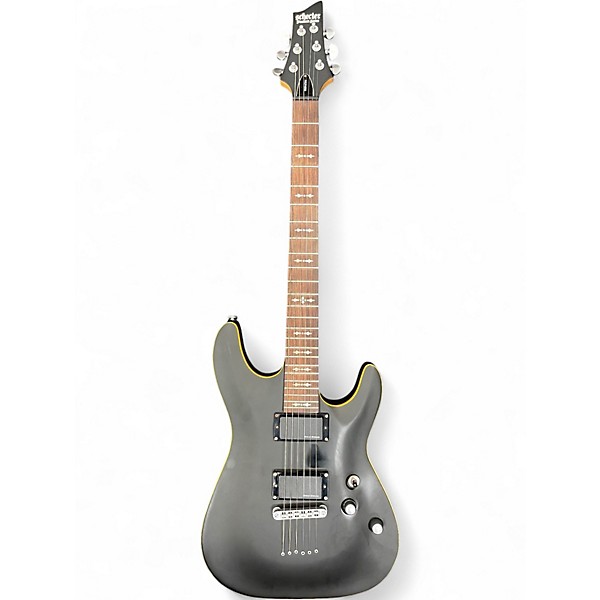Used Schecter Guitar Research Omen 6 Active Satin Black Solid Body Electric Guitar