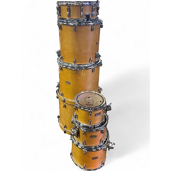 Used Yamaha 7 Piece Sbf1615 stage custom birch Natural Drum Kit