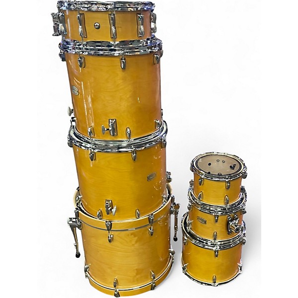 Used Yamaha 7 Piece Sbf1615 stage custom birch Natural Drum Kit