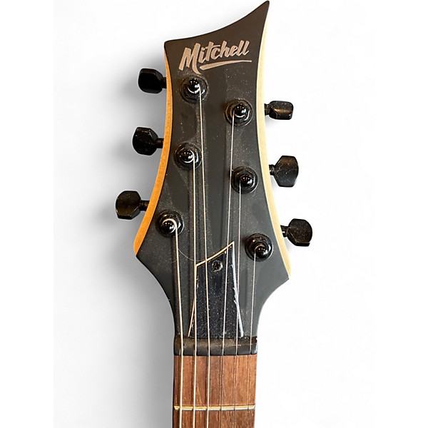 Used Mitchell MM100 Mini Walnut Solid Body Electric Guitar
